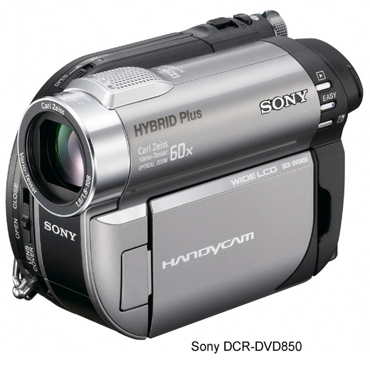 Sony DCR-DVD850 и DCR-DVD650: вся линейка DVD-камер 2009 года-2