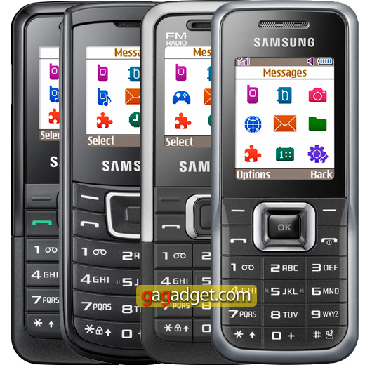 Четыре мушкетера: бюджетные телефоны Samsung E1070, E1100, E1125 и E2100