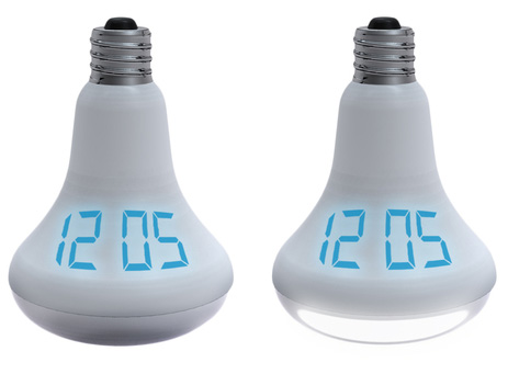 Watt Time: концепт светильника с будильником в виде перевернутой лампочки-2