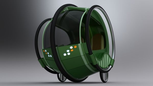 eRinGo: колесоподобный концепт двухместного автомобиля-10