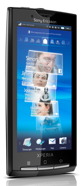 Sony Ericsson Xperia X10: Android 1.6, 4-дюймовый экран и гигагерцевый процессор