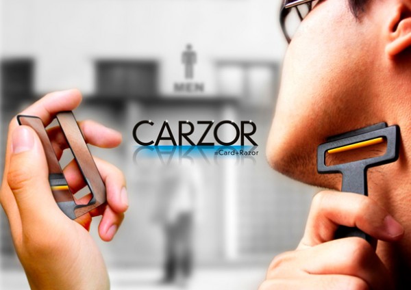 Carzor: концепт бритвенного станка толщиной с пластиковую карту