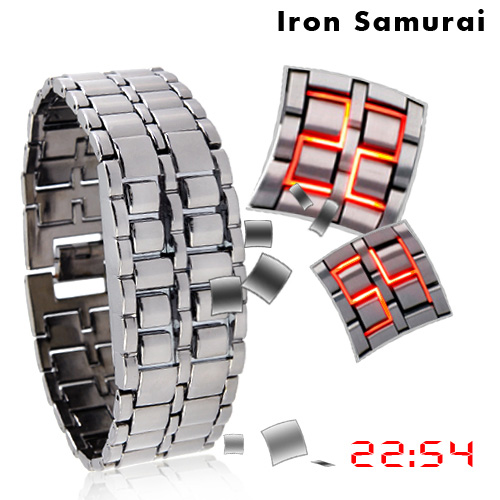 Iron Samurai: воплощенный концепт светодиодных часов-браслета