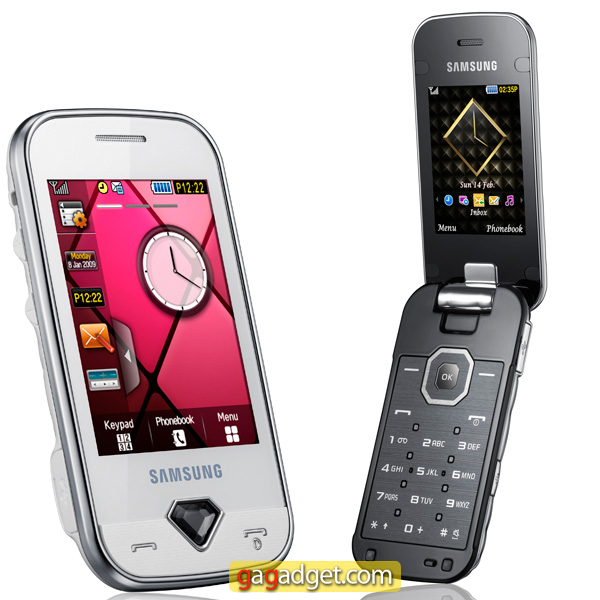 Samsung Fleur становится Diva: модели S7070 и S5150 коллекции 2010 года