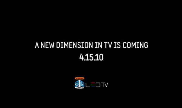 Samsung всем покажет 3D LED TV 15 апреля (видео)