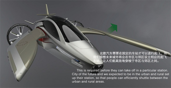 Yee: красивый концепт летающего автомобиля -5