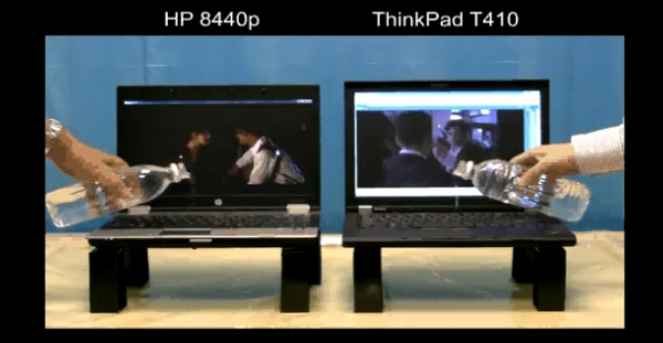Экстремальный тест: ноутбук ThinkPad T410 работает с залитой водой клавиатурой (видео)