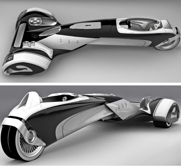Egochine B: концепт одноместного автомобиля в виде бритвенного станка-3