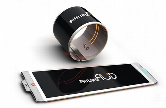 Распространяя флюиды: концепт гибкого телефона Philips Fluid в виде браслета-3