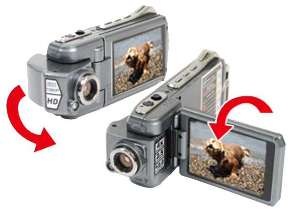 Thanko HDDV-506: компактная FullHD-видеокамера с поворотным объективом-5