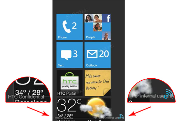 Интерфейс HTC Sense для Windows Phone 7 на видео
