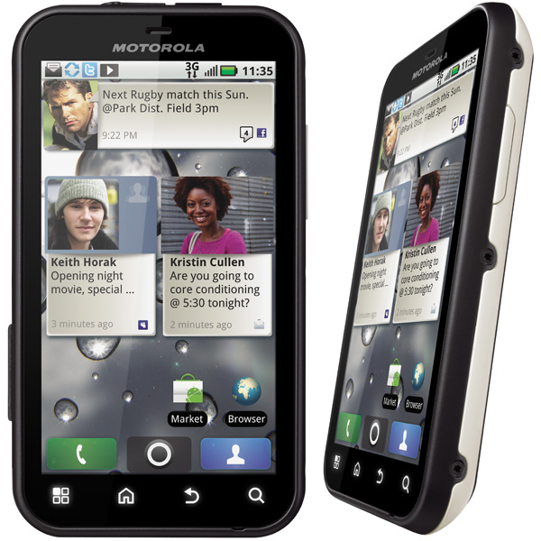 Motorola Defy: защищенный смартфон на Android 2.1-2