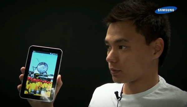 Демонстрация Samsung Galaxy Tab P1000 на видео