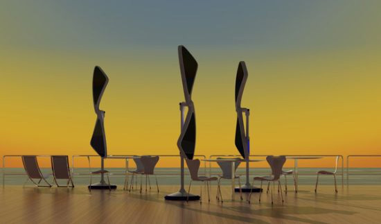 Изящный концепт пляжных зонтов с солнечными батареями-4