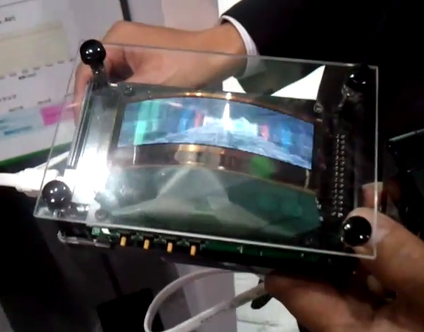 Гибкий OLED-дисплей TDK на видео