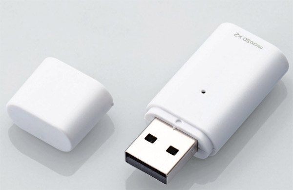 Elecom SMC06: USB-кардридер для двух карт microSD-2