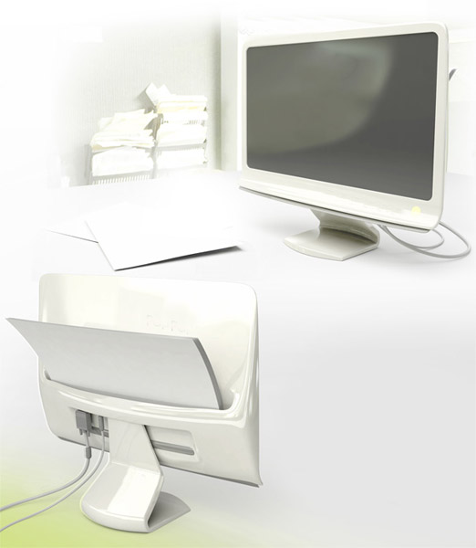 Document Extractor: концепт монитора с сенсорным экраном со встроенным сканером и принтером-4
