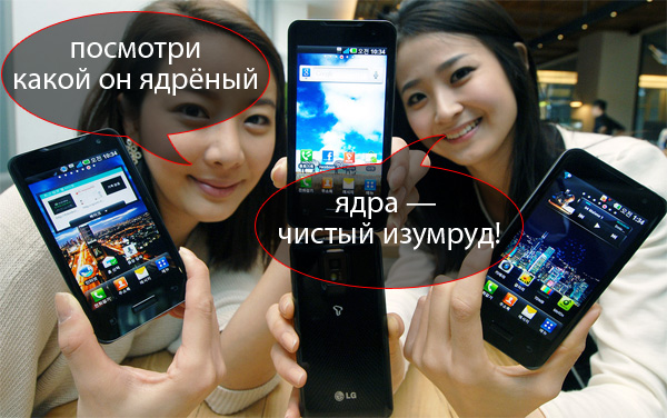 LG Optimus 2X: первый в мире Android-смартфон с двухъядерным процессором Tegra 2