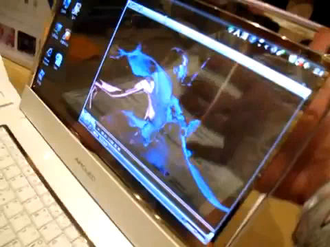 Ноутбук Samsung с прозрачным OLED-дисплеем (видео)