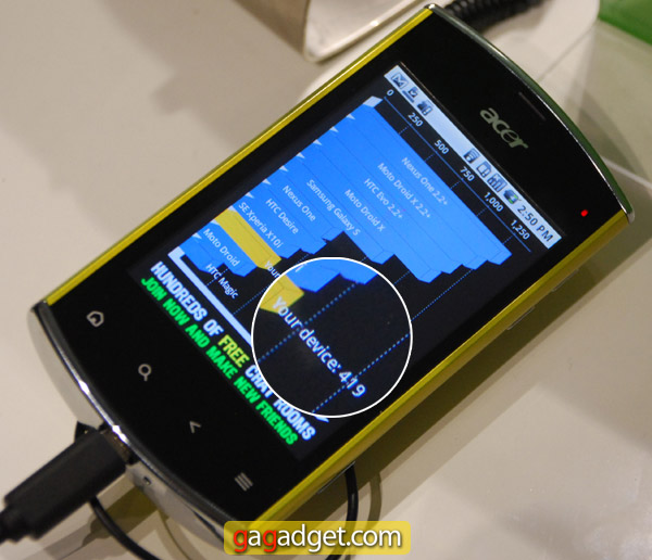 MWC 2011: Android-смартфоны Acer Iconia Smart, beTouch E210 и Liquid Mini своими глазами (видео)-31