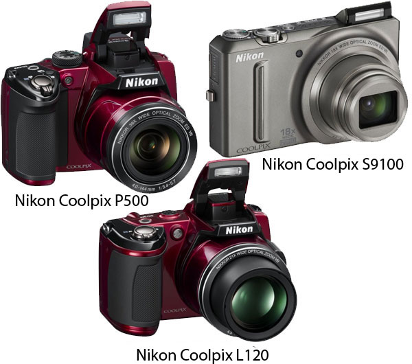 Три ультразума Nikon 2011 года: Coolpix P500, L120 и S9100