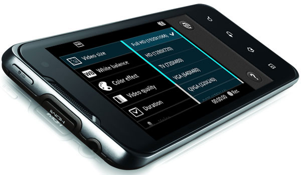 Марафон: интерфейс видеокамеры и примеры FullHD-видео в LG Optimus 2X