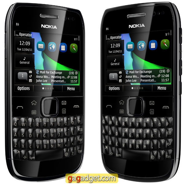 Nokia E6. QWERTY-моноблок с сенсорным VGA-дисплеем-2