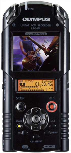 Olympus LS-20M: профессиональный диктофон с записью видео в FullHD-2