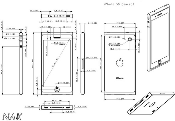 Концепт iPhone 5 студии дизайна NAK-10