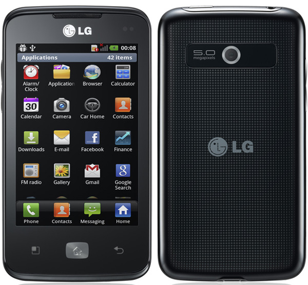 Смартфон LG E510 Optimus Hub должен появиться в Украине в ноябре