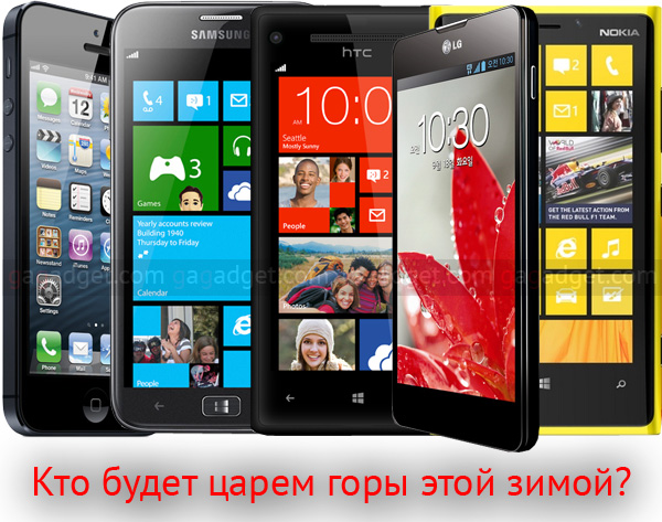 Сравнение характеристик iPhone 5, Lumia 920, HTC 8X, Samsung ATIV S и LG Optimus G