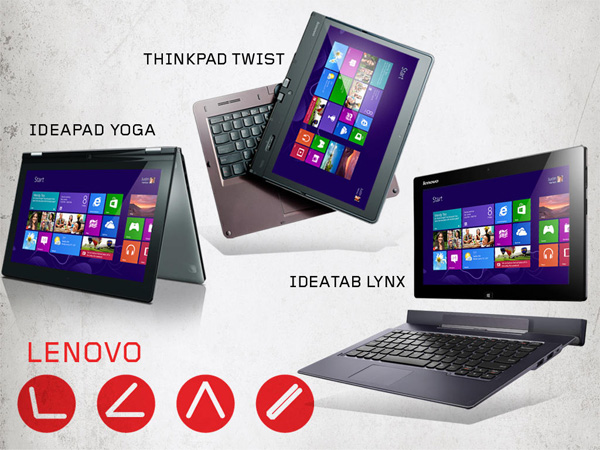 Планшеты Lenovo на Windows 8: IdeaPad Yoga, ThinkPad Edge Twist и IdeaTab Lynx