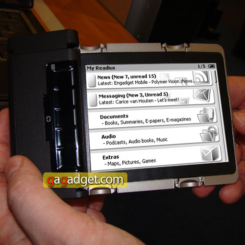 Устройство Readius с гибким экраном e-Ink все-таки будет выпущено в 2010 году