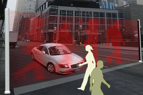 Виртуальная стена – концепт пешеходного перехода-2