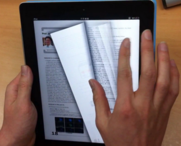 Smart Ebook System: концепт интерфейса для чтения книг на планшетах (видео)