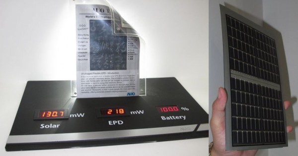Гибкая электронная бумага, работающая от солнечной батареи