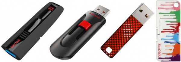 Sandisk представил квартет USB-флешек серии Cruzer объёмом до 128 ГБ