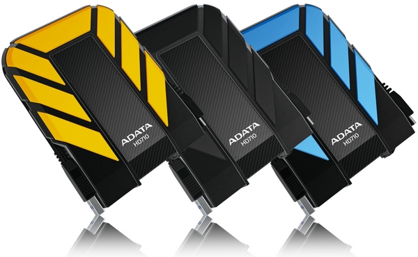 Прочный внешний накопитель ADATA DashDrive Durable HD710 USB 3.0 на 500 ГБ, 750 ГБ и 1 ТБ