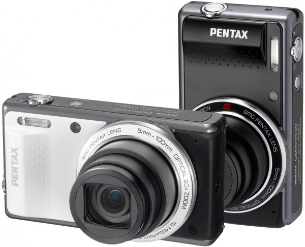 Камера Pentax Optio VS20 с двумя кнопками спуска затвора