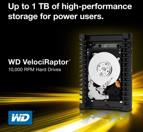 Объём скоростных жестких дисков WD серии VelociRaptor увеличен до 1 ТБ