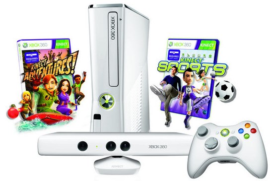 Выпущен комплект Xbox 360 4GB Kinect Family Bundle с белыми приставкой и контроллером