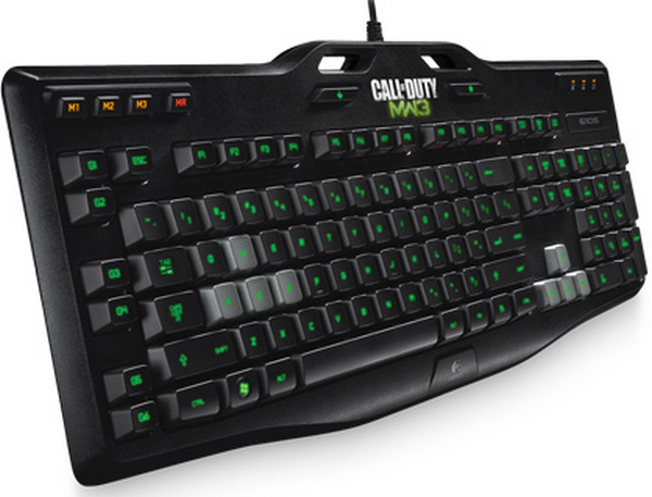 Клавиатура Logitech Gaming Keyboard G105 и мышь Laser Mouse G9X по мотивам игры Call of Duty-2