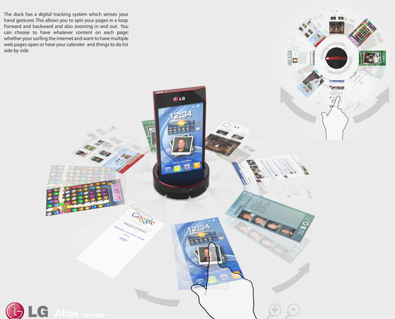 LG Atlas - потрясающий концепт смартфона с интерактивной док-станцией