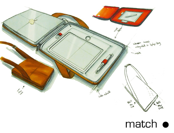 Ноутбучная сумка Match Point со встроенным графическим планшетом-6