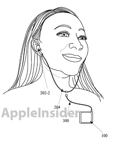 Apple получила патент на полубеспроводные наушники