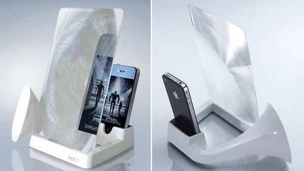Подставка с увеличительным стеклом для тех, кому маловат экран iPhone