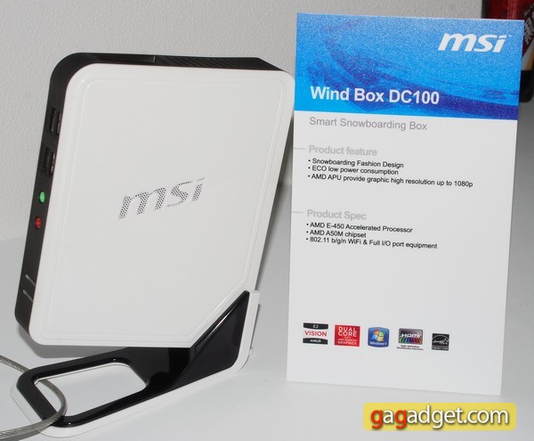 MSI WindBox DC100: симпатичный неттоп с процессором AMD E450