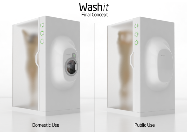 Washit: концепт гибрида душевой кабины и стиральной машины
