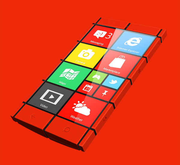 Концепт смартфона Kanavos с дизайном а-ля Windows Phone 8-7
