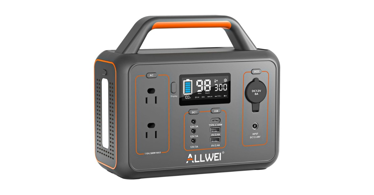 ALLWEI Portable Power Station 300 Watts